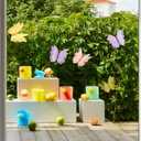 SUNBEAUTY Butterfly Party Decorations Hanging Butterfly Decorations 6Pcs Crepe Paper Garden 3D Butterflies Decor Pastel Paper Butterflies Decoration for Wedding Baby Shower Birthday Party Room Decor