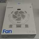 Gaiatop Portable Camping Fan with LED Lantern, Power Display 360 Head Rotation, Hanging Hook for Tent, 3 Speed Quiet Rechargeable, 4000mAh Battery Operated USB Fans for Indoor Outdoor Travel Black