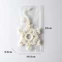 7 x Handmade Crochet Snowflake Rear View Mirror Accessories, Cute Car Hanging Ornament for Women's Interior Decor/Home Pendants