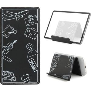 Airplane Phone Holder Flexible Flight Cell Phone Holder and Flexible Tablet Stand Airplane Travel Essential Accessories for Most Smartphones, Tablets(Color:Black)