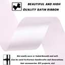 1-1/2 Inch 60 Yards White Solid Satin Ribbon for Gift Wrapping,Craft Floral Bouquets,Wedding Party,Timeless Flower,Decoration Floral Hair,Balloons