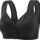 Bras for Women Bras for Older Women Front Closure Bras Push Up Bra No Underwire Full Coverage Front Button, 38B