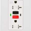 GFCI Outlet 20 Amp, UL Listed, Self-Test GFI Receptacles, TamperResistant, Weather Resistant, LED Indicator, with Decor Wall Plates and Screws, Indoor or Outdoor Use (Red/Black)