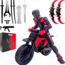 Assembly Completed T13 Action Figure Set,Dummy 13 3D Printed Toys,Titan 13 Action Figures,Premium Presents for Xmas,Birthdays,and Everyday Joy (Red)