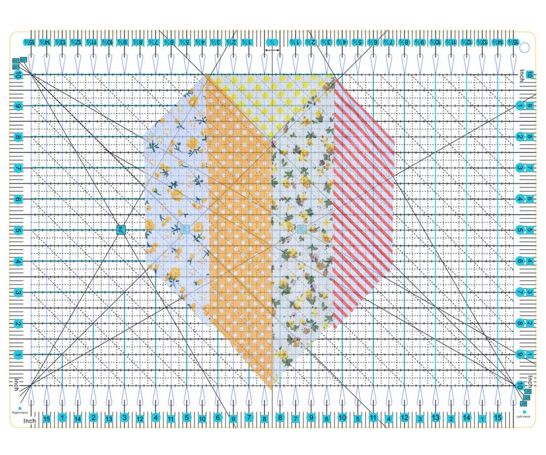 Quilting Ruler,15.5" x 10" Slotted Rulers for Quilting and Sewing Quilt Strip Rulers for Fabric Cutting