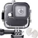 HONGDAK Waterproof Housing Case for GoPro Hero11 Black Mini,169ft/60M Diving Protective Housing Shell for Hero 11 Mini Underwater Dive Case with Mount Thumbscrew & 12PCS Anti-Fog Insert (Black)