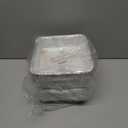 Fig & Leaf (20 Pack) 7” x 7” Square Baking Cake Pans| Disposable Aluminum Foil Tins l Portable Food Containers l Perfect for Roasting Toaster Oven Broiling Cooking