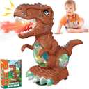 Dinosaur Toys for Toddlers 3-5, Roaring Light Up Dino Toys for 3 4 Year Old Boy Girl with 2 Flash Lights, Moving Electric Baby Toy, Educational Toddler Boy Toy Ages 4, Christmas Birthday Gifts (Medium)