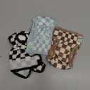 Wegreeco Washable Female Dog Diapers Highly Absorbent Reusable Diapers for Dog in Heat Dog Period Diapers, 3 Pack (Checkerboard Green, Black, Coffee, Small)
