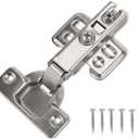 Soft-Close Full Overlay Frameless Cabinet Hinges  3D Adjustable European Concealed Hinges with Clip-On Design, 130 Opening Angle (Includes Screws)  Ideal for Modern Kitchens (10 Pieces)