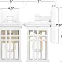 zeyu Modern Outdoor Wall Light - 12 Inch Exterior Light Fixture for House Front Porch, Clear Glass Shade in White Finish, 20068B1 WH