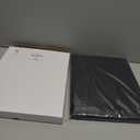 STYLIO Padfolio Portfolio Organizer Binder | Interview Resume Folder, Legal Document, Business Card Holder |w/Letter-Sized Notepad | Handsome Piano Noir Faux Leather Folio Matte Finish, Accent Stitch