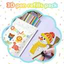 32 Colors 3D Doodler Pen Refills Packs PCL Filament Low Printing Temperature 160pcs 2.5mm 15.2cm Only Fit for 3D Doodler Start+