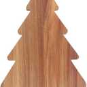 PRETYZOOM Christmas Tree Charcuterie Board, 9.4x15'' Holiday Wooden Cutting Board, Reusable Appetizer Food Serving Platter, Cheeseboard, Sushi Serving Tray Christmas Kitchen Decor