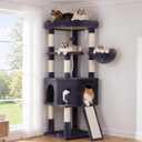 Cat Tree, 61 Inch Tall Cat Tower, Diamond-Shaped Cat Cave VCT001G