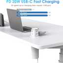 Pop Up Countertop Outlet with 15W Wireless Charger, 4 Outlets & 4 USB (2 PD20W USB-C) 3.15in Desk Hole Pop Up Power Outlet for Kitchen Countertop,Office Conference Table.ETL Listed