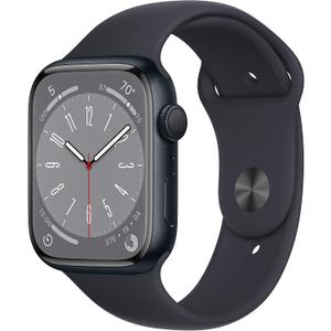 Apple Watch Series 8 (GPS, 45mm) Midnight Aluminum Case with Midnight Sport Band 