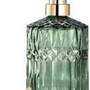 EMPO Clear Glass Soap Dispenser with ABS Plastic Pump, Crystal Lotion Dispensers for Kitchen Sink, Bathroom (Green) (Standard)