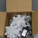 Minetom Christmas Snowflake Lights - 13ft 192LED Snowflake Icicle Lights with 16 Drops, 12 Modes and Timer, IP65 Waterproof Connectable Christmas Light for House Eave Window Indoor Outdoor Decoration (Blue and White)