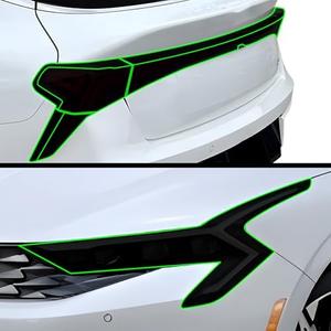 BOGAR TECH DESIGNS Precut for KIA K5 2025-2026 Full Headlight Taillight Tint Kit, Dark Smoke