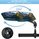 2 Pack Bike Mirror Handlebar Mount, Adjustable Bicycle Mirrors for eBike, For 22-25mm Handlebar