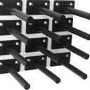 12 Pcs 4" Black Solid Steel Floating Shelf Bracket Blind Shelf Supports - Hidden Brackets for Floating Wood Shelves - Concealed Blind Shelf Support  Screws and Wall Plugs Included