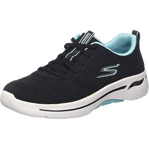 Skechers Women's Go Walk Arch Fit Unify, Black/Aqua, Size 7.5