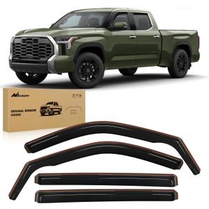 Nilight Side Window Deflectors for Toyota Tundra Crew Max 2022-2026 Window Visors Rain Guards, Vent Shade for Fresh Air, Rain & Snow Protection, Wind Noise Reduction-4PCS