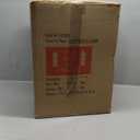 Deco 79 Wood Room Table Lamp Accent Lamp with White Drum Shade, Lamp 14" x 14" x 27", Brown