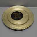 Charge It by Jay Dazzie Electroplated Charger Plate 13 Decorative Melamine Service Plate for Home, Professional Dining, Perfect for Upscale Events, Dinner Parties, Weddings, Catering, Set of 4, Gold