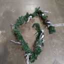 Nearly Natural 9ft. Ornament and Pinecone Artificial Christmas Garland with 50 Clear LED Lights