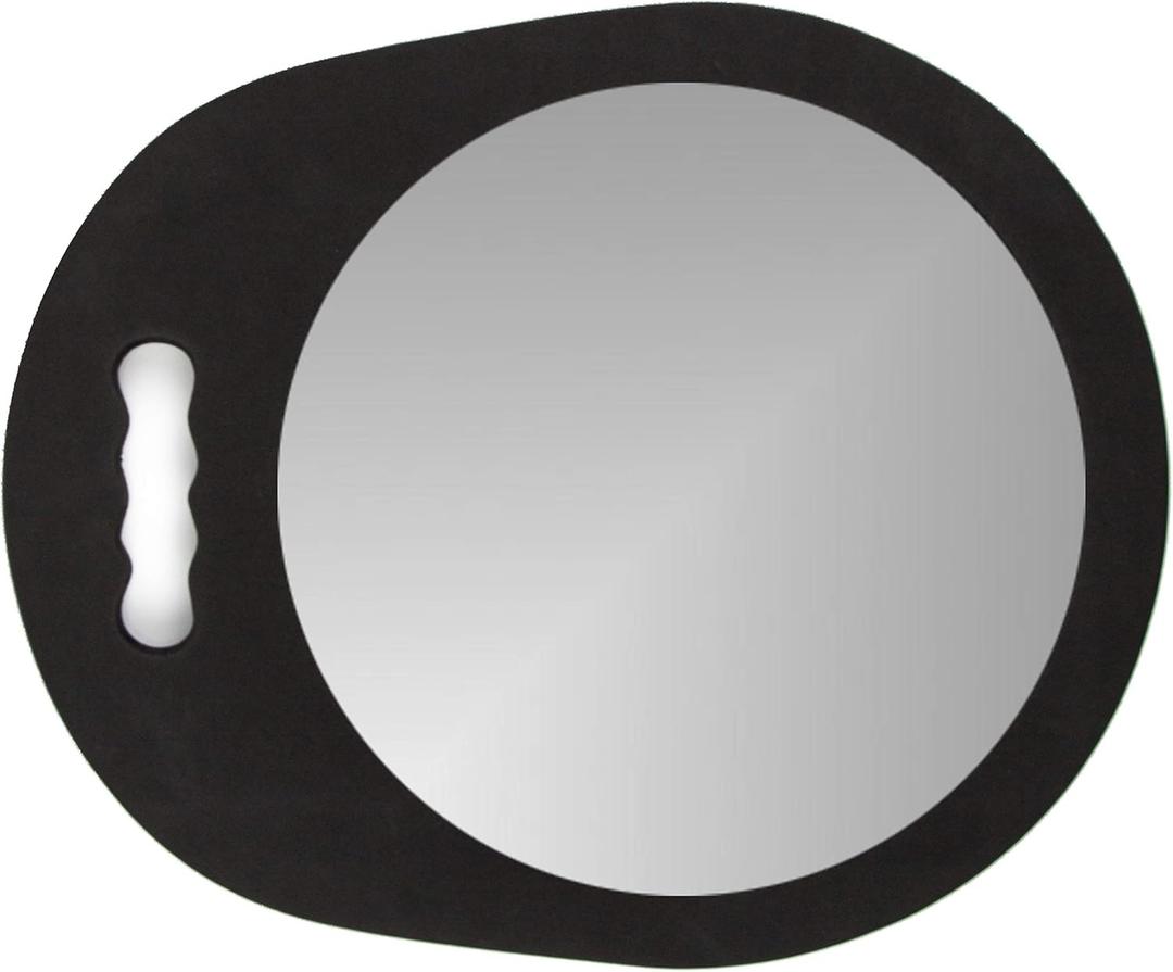 Round Foam Hand Mirror with Handle - Lightweight Circular Handheld Mirror for Haircuts, Styling, and Beauty - Durable Salon Equipment Mirror for Barbers, Hairdressers, and Personal Use 4 Packs