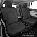 AOMSAZTO Custom Fit Seat Covers for Toyota Grand Highlander 2024 2025 2026 - (Three-Rows 7 Seats,Second Row Captain Chair) Full Set Faux Leather Black