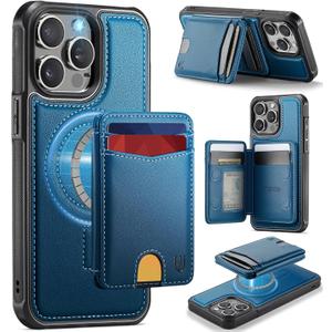 for iPhone 13 Pro Max Wallet Case Compatible with Magsafe, Blue