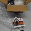 MerryPulse Christmas Village Sets, 12 Pcs Christmas Village Houses with Figurine Accessories Town Building Collection Decoration