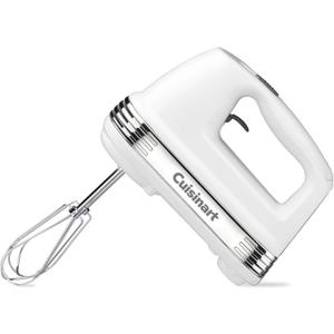 Cuisinart Power Advantage 5-Speed Hand Mixer, 220W-Motor Hand Blender Electric Mixer with 5 Speed Settings, Extra-Long Dishwasher-Safe Beaters, 60-Inch Swivel Cord, HM-50, White