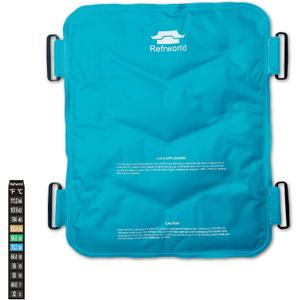Long-Lasting Cold Ice Pack Wrap for Injuries Reusable Gel for Lower Back, Cold Packs Wrap for Shoulder, Knee, Elbow, Hip, Leg, Soft Cold Compress2 Straps Securely Wrap Around Key Pain Areas