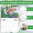 2026 Pooping Dogs Calendar Funny Dog Calendar Monthly Wall Calender 12 Month for Home Office Funny Swear Gag White Elephant Gift