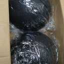 Weysat 4 Pcs Large 8" Fillable Christmas Ornaments, Jumbo Matte, Shiny & Glitter Hanging Ornaments for Outdoor Xmas Tree Decoration, Lawn Yard Holiday Party Decor(Black)