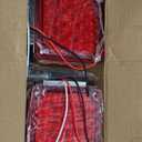 2 PCS Amber/Red Double-Face Pedestal Fender Light with Stud Mount, Square 52 LED Stop Turn Tail Signal Trailer Light for Semi Trucks Peterbilt Kenworth Freightliner Towing Dual-Face Orange Waterproof
