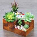 Supla 5 Pcs Assorted Artificial Succulents Plants Unpotted Small Green Cactus Echeveria Picks Fake Succulents Bulk for Succulent Garden Centerpiece Wreath Floral Arrangement Indoor Outdoor Home Dcor