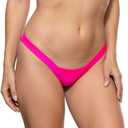 Pin Up Doll Comfort Heart Back Thong Underwear, Low Rise, Women's Thongs, Wide Band for Comfort, Bikini, G-String, Runs Small