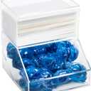 Laundry Pod Holder & Dryer Sheet Dispenser - 2 Compartment Acrylic Container w/Lids for Storing Clothes Pins, Dishwasher Pods for Laundry Room Organization