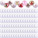 ANVAVO 100 Pieces 50mm Clear Plastic Fillable Ball Ornaments DIY Craft Transparent Baubles Shatterproof Christmas Tree Hanging Ornaments for Christmas, New Years, Birthday, Wedding, Home Decor