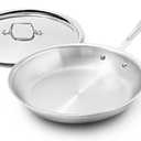 All-Clad D3® Stainless Steel 12" Fry Pan with Lid, Made in the USA
The Original Bonded Professional Cookware, Omelets Pan, Induction Compatible, Oven Safe up to 600F