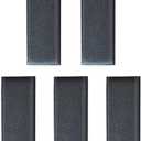 APMOE 5 Pcs Padded Wall Panels Self-Adhesive, 3D Anti-Collision Wall Padding for Bed/Kids Playroom - 1.3 in Thick Upholstered Wall Panels Peel and Stick Headboard, Soft Linen Fabric(Dark Gray)
