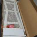 Wnutrees 43" Farmhouse Wood Bench, Narrow Bench, Long Bench Seat for Entryway, Living Room, Dining Room, Solid Wood, White