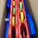 Giant 4 Row Game with Carrying Bag and Mesh Fabric .Giant 4-to-Score Game Set Suitable for Indoor and Outdoor Holiday Parties and Family Gatherings. Blue red