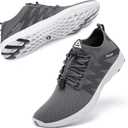 Racqua Mens Water Shoes Swim Quick Drying Pool Lightweight Shoes Walking Aqua Shoes for Beach or Water Sport Grey Size 10.5