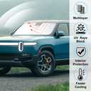 Windshield Sun Shade Custom Fit for 2015-2023 2024 2025 2026 Chevrolet/Chevy Colorado/GMC Canyon Pickup Truck Prime Accessories Foldable Sunshade Protect Car from Heat Damage Keep Car Cooler